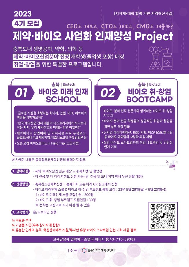 제약 바이오 사업화 인재양성 PROJECT